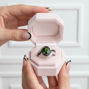 2.5 Ct Chrome Diopside Spinel Engagement Ring-Black Diamonds New York