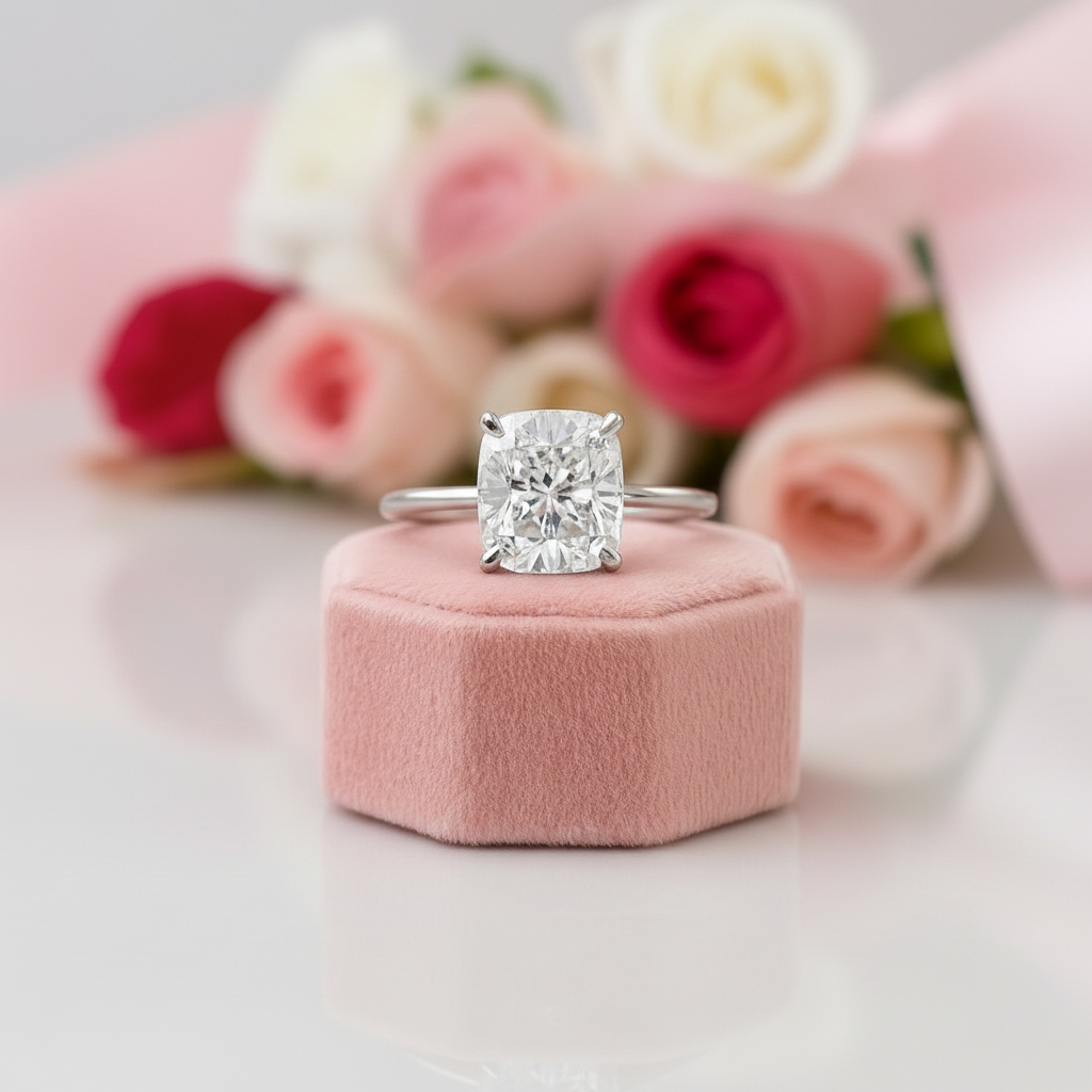 2.5ct Princess Cut Diamond Engagement Ring-Black Diamonds New York