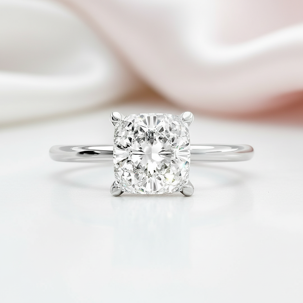 2.5ct Princess Cut Diamond Engagement Ring-Black Diamonds New York