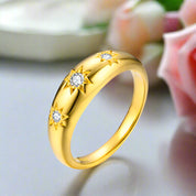 2.5mm Three Stars Diamond Wedding Band-Black Diamonds New York