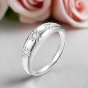 2.5mm Three Stars Diamond Wedding Band-Black Diamonds New York