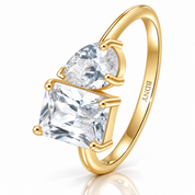 2.8 Ctw Diamond Option Two Stone Engagement Ring-Black Diamonds New York