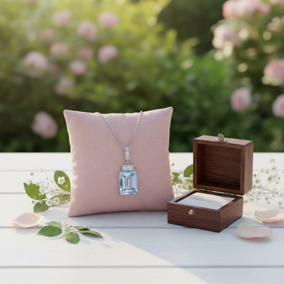 2.94 Ct Natural Moss Agate Classic Necklace-Black Diamonds New York