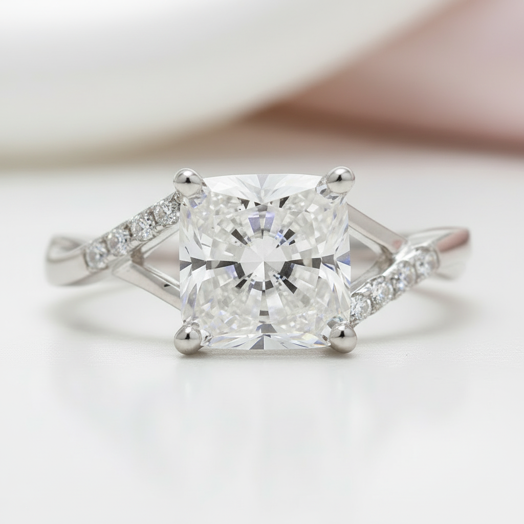 2.0 Carat Princess Cut Women's Engagement Ring-Black Diamonds New York