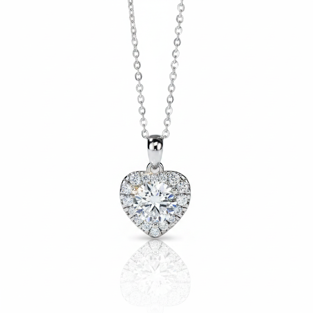 2.0 Ct Diamond Option Heart Shape Pendant Necklace-Black Diamonds New York