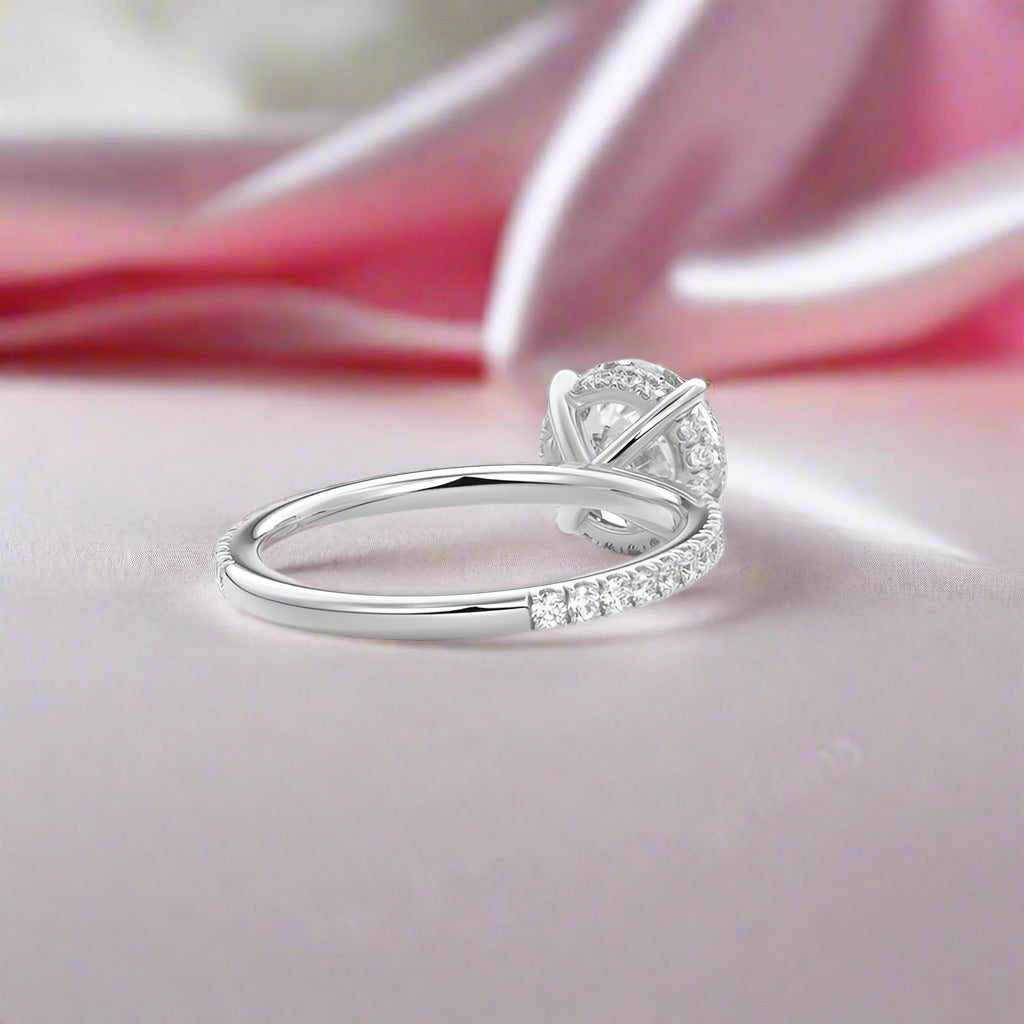 2.0 Ct Diamond Hidden Halo Engagement Ring-Black Diamonds New York