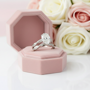 2.0 Ct Oval Cut Diamond Twisted Engagement Ring Set-Black Diamonds New York