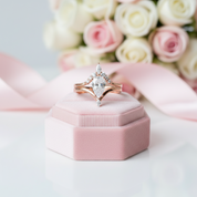 2.0 Ct Pear Cut Diamond Option Engagement Ring Set-Black Diamonds New York