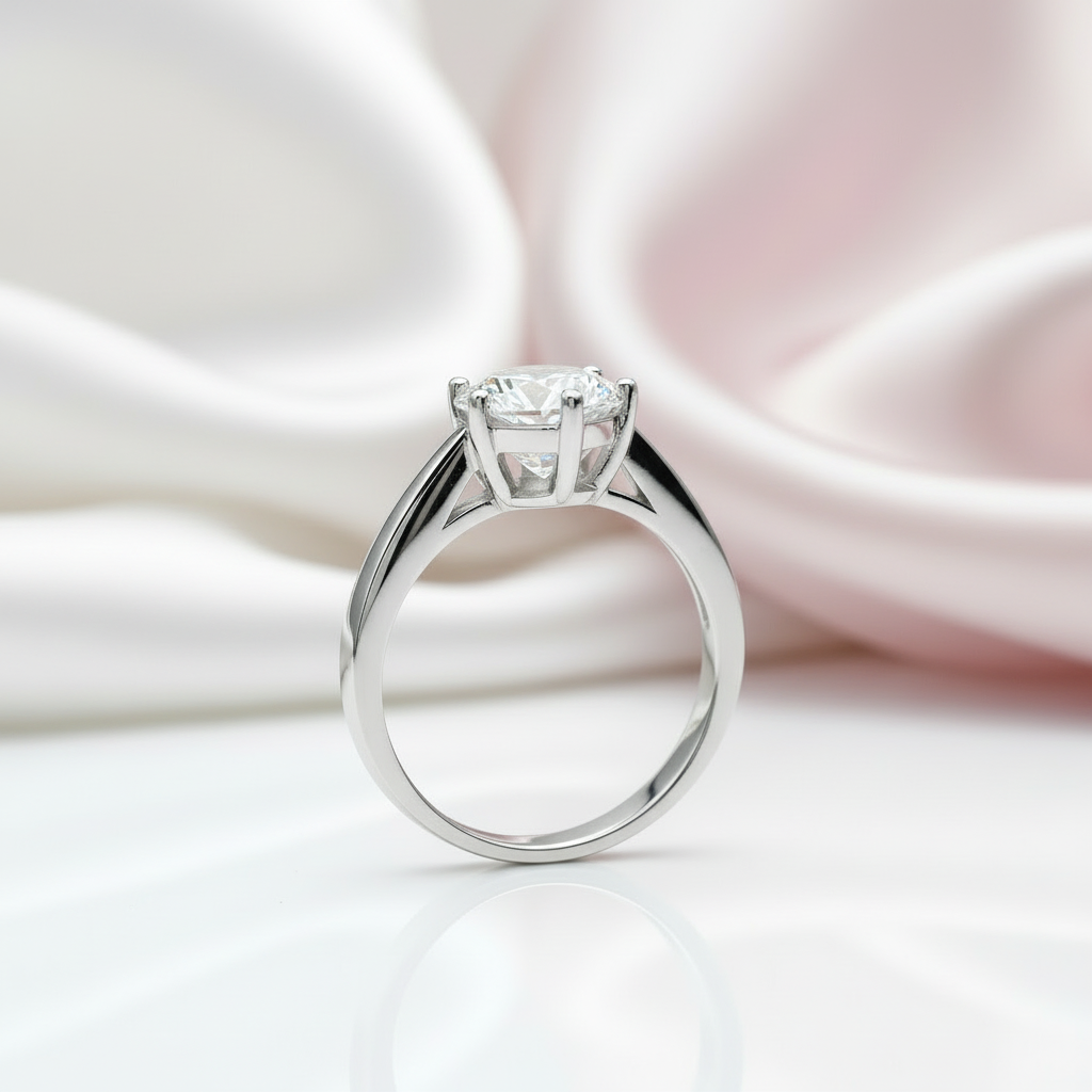 2.0 Ct Round Cut Diamond Engagement Ring-Black Diamonds New York