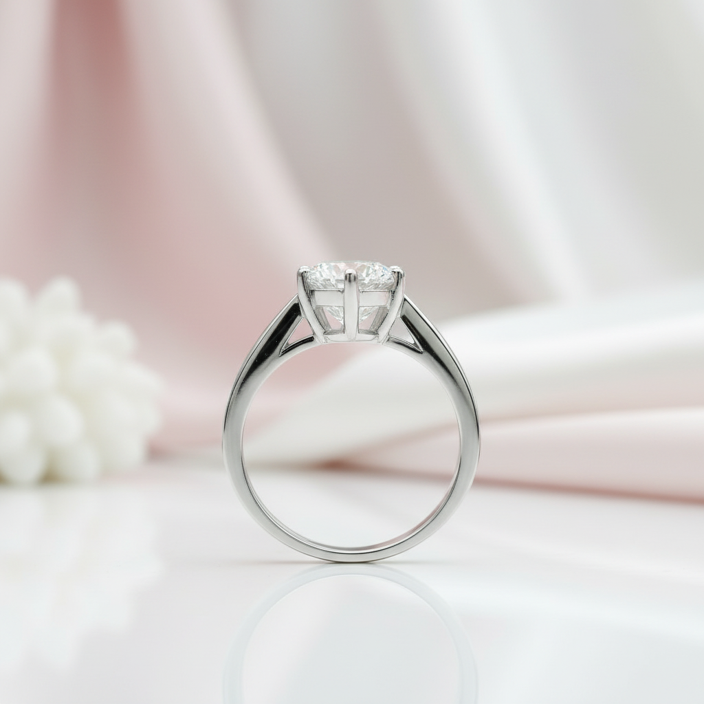 2.0 Ct Round Cut Diamond Engagement Ring-Black Diamonds New York