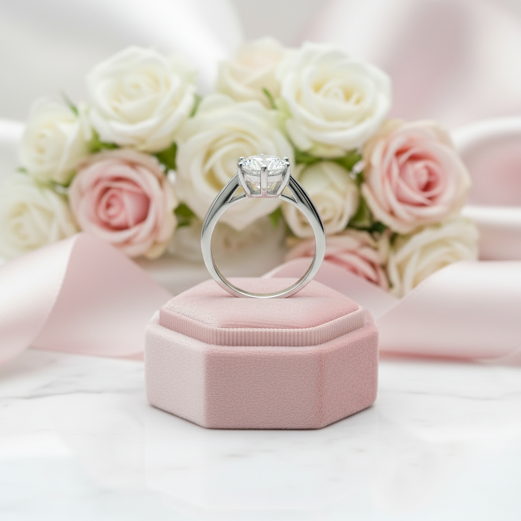 2.0 Ct Round Cut Diamond Option Engagement Ring-Black Diamonds New York