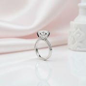 2.0 Ct Round Cut Diamond Option Maple Leaf Shaped Engagement Ring-Black Diamonds New York