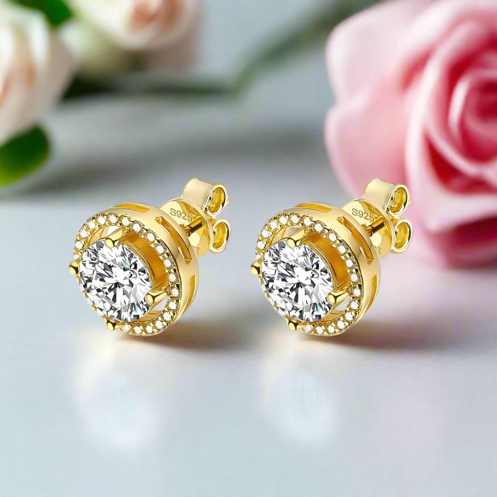 2.0 Ct Round Cut Diamond Stud Earrings-Black Diamonds New York