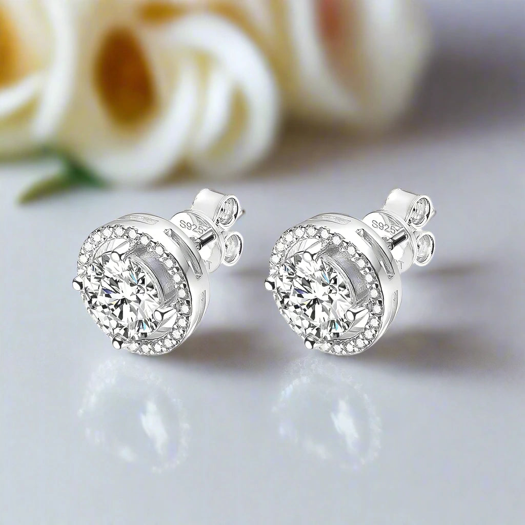 2.0 Ct Round Cut Diamond Stud Earrings-Black Diamonds New York