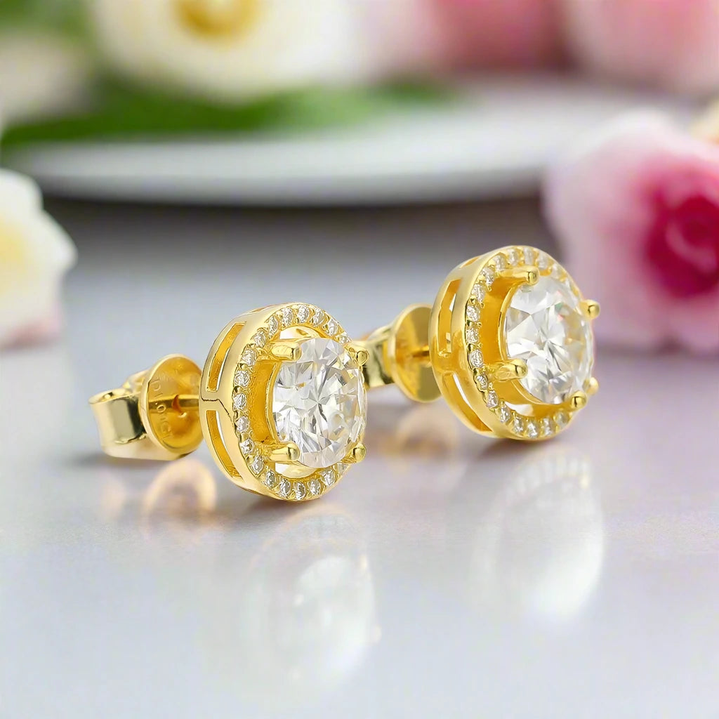 2.0 Ct Round Cut Diamond Stud Earrings-Black Diamonds New York