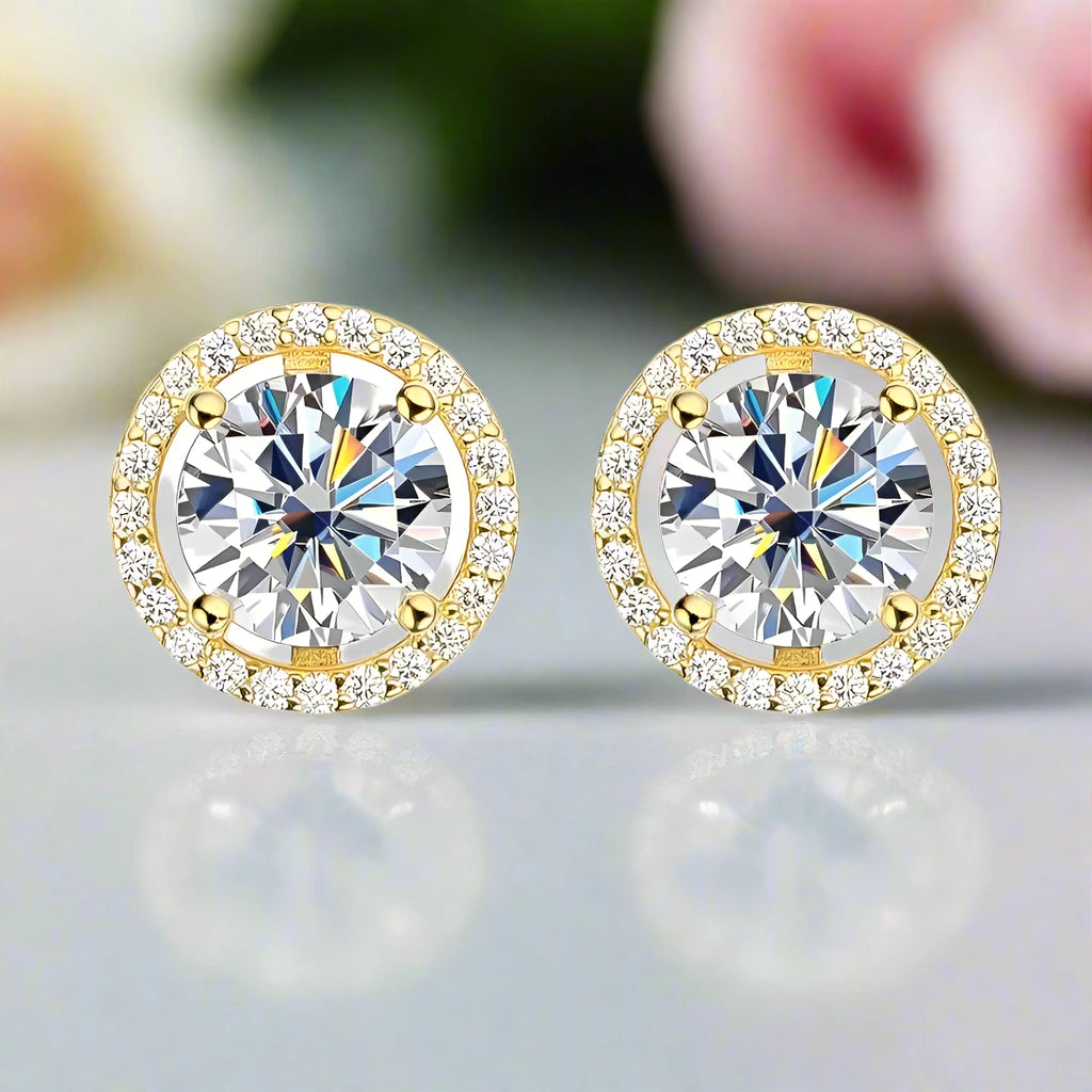 2.0 Ct Round Cut Diamond Stud Earrings-Black Diamonds New York