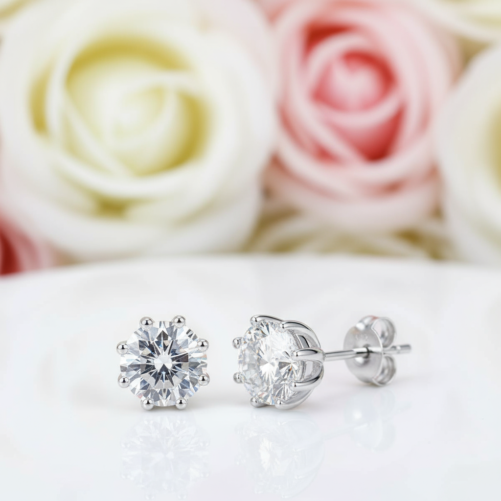 2.0 Ct Round Cut Diamond Stud Earrings-Black Diamonds New York