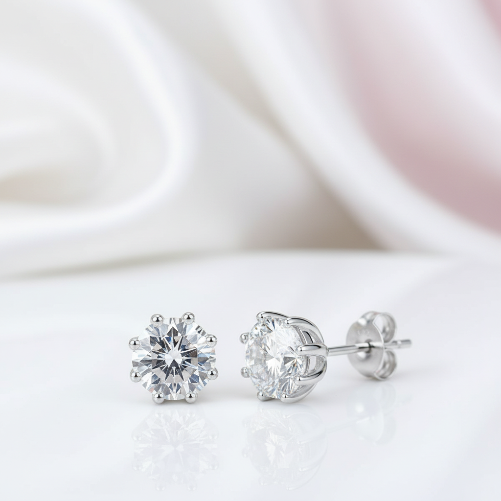 2.0 Ct Round Cut Diamond Option Stud Earrings-Black Diamonds New York