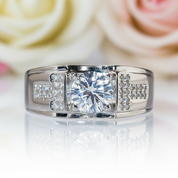 2.0 Ct Round Cut Diamond Wedding Band-Black Diamonds New York