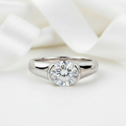 2.0 ct Round Cut Diamond Elegant Engagement Ring-Black Diamonds New York