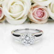 2.0 ct Round Cut Diamond Elegant Engagement Ring-Black Diamonds New York