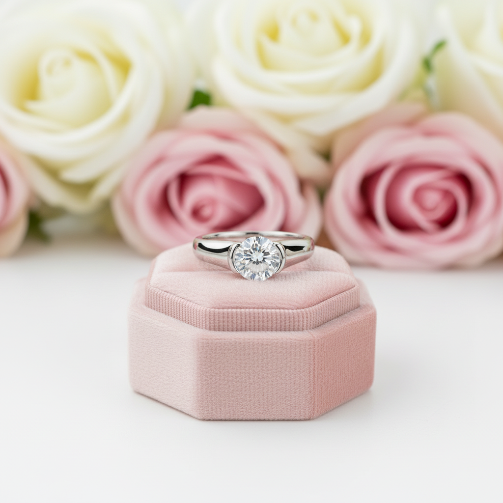 2.0 ct Round Cut Diamond Elegant Engagement Ring-Black Diamonds New York