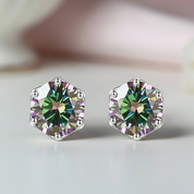 2.0 Ct Round Diamond 6 Prong Stud Earrings-Black Diamonds New York