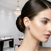 2.0 Ct Round Diamond 6 Prong Stud Earrings-Black Diamonds New York