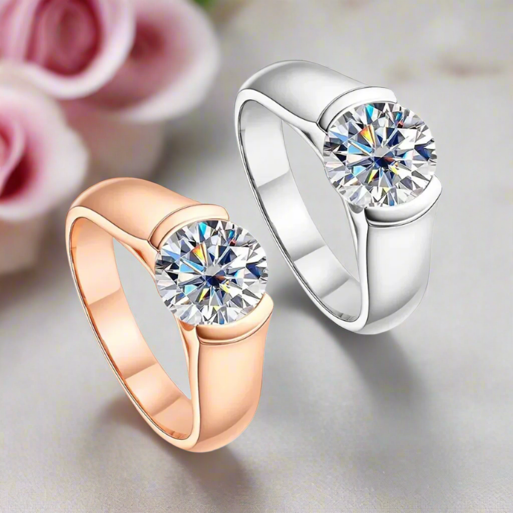 2.0 Ct Round Diamond Solitaire Engagement Ring-Black Diamonds New York