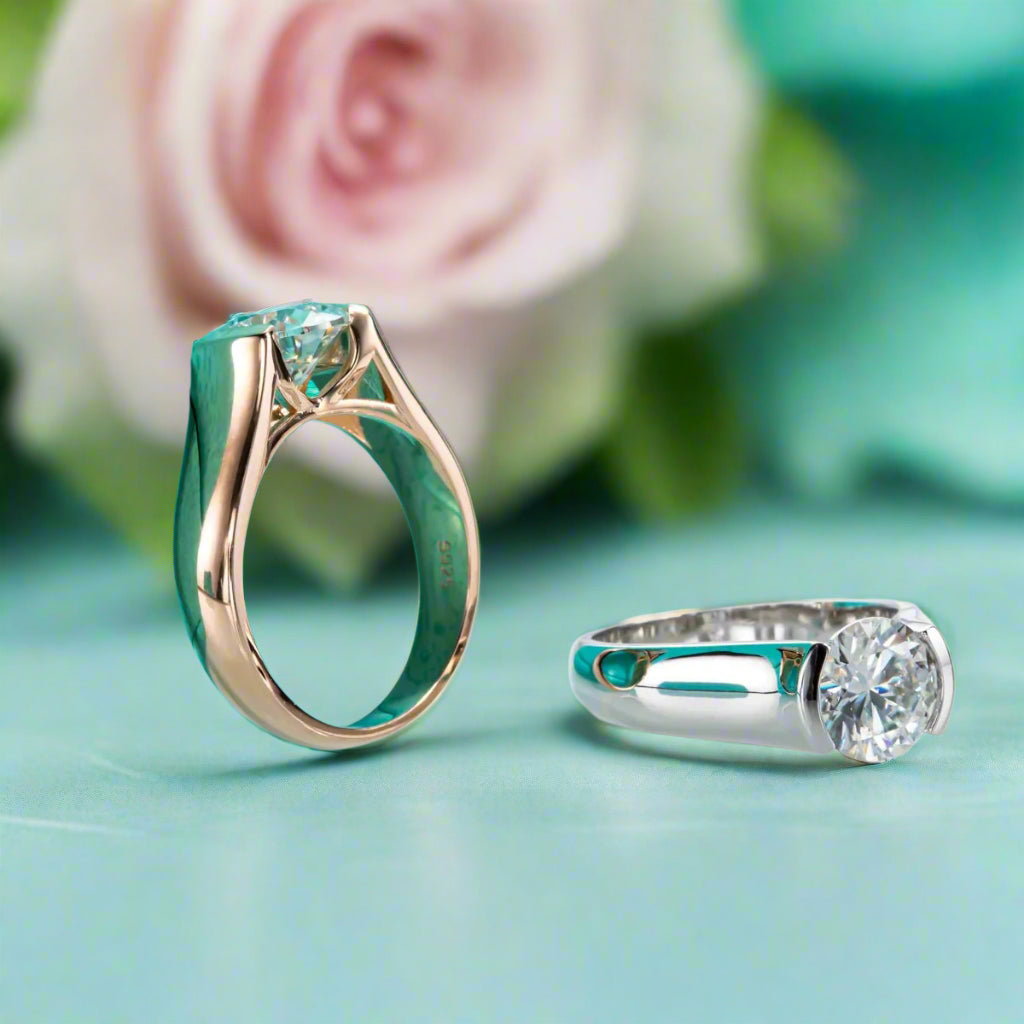 2.0 Ct Round Diamond Solitaire Engagement Ring-Black Diamonds New York