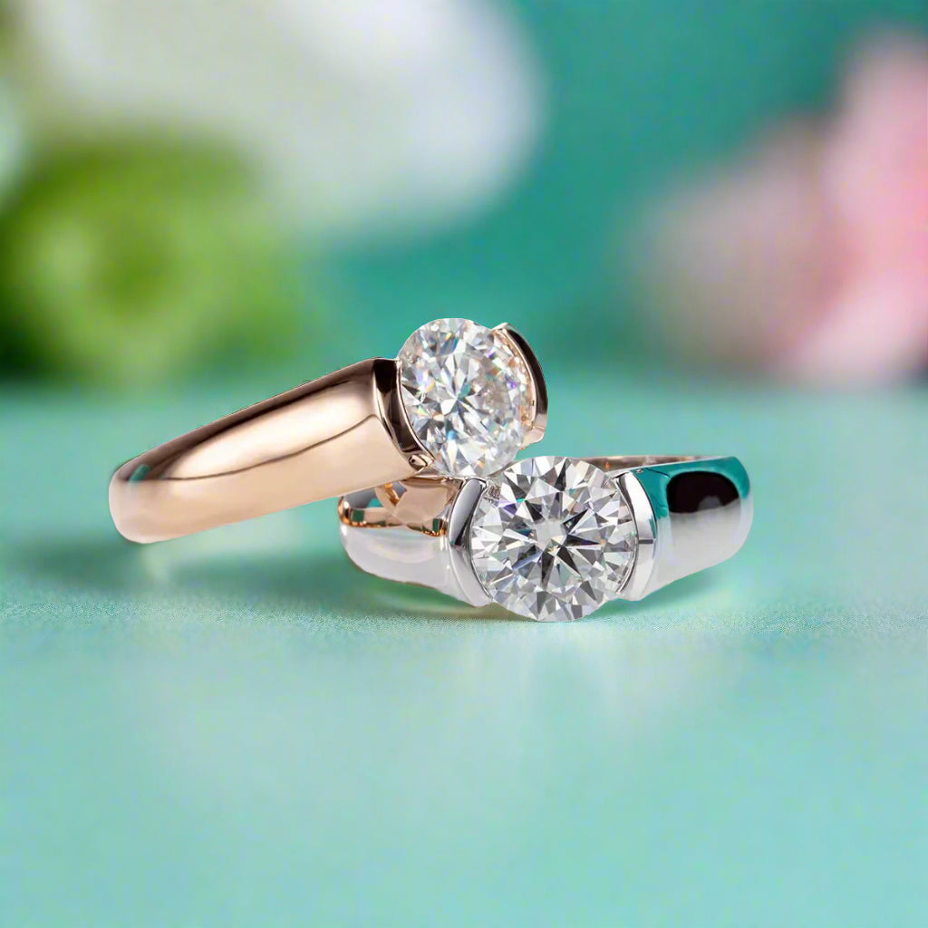 2.0 Ct Round Diamond Solitaire Engagement Ring-Black Diamonds New York