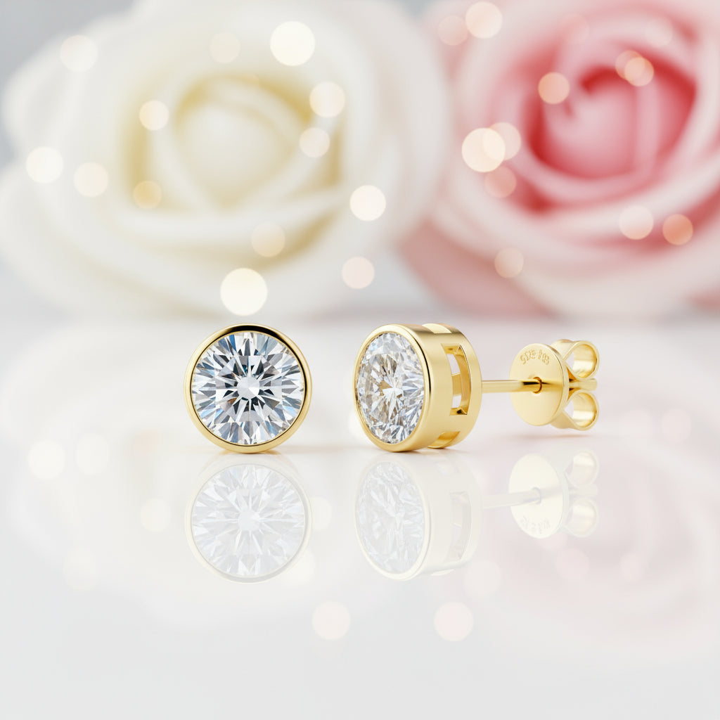 2.0 Ct Round Diamond Option Stud Earrings-Black Diamonds New York