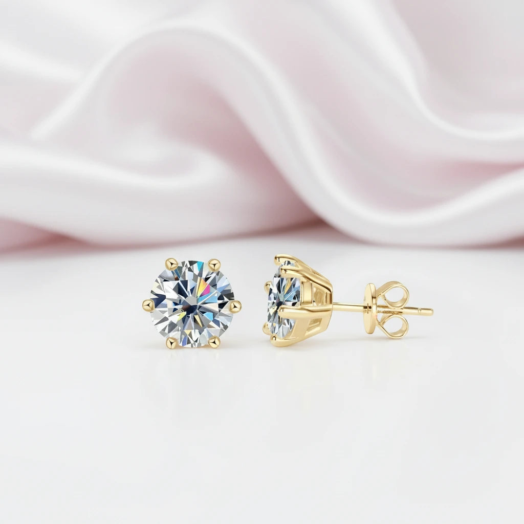 2.0 Ct Round Diamond Option Stud Earrings-Black Diamonds New York