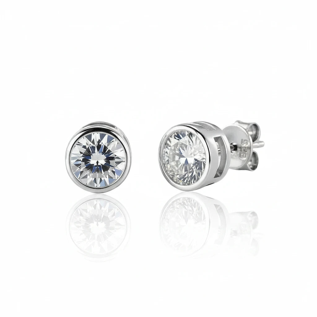 2.0 Ct Round Diamond Option Stud Earrings-Black Diamonds New York