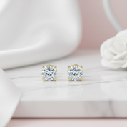 2.0 Ct Round Diamond Stud Earrings-Black Diamonds New York