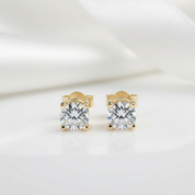 2.0 Ct Round Diamond Stud Earrings-Black Diamonds New York