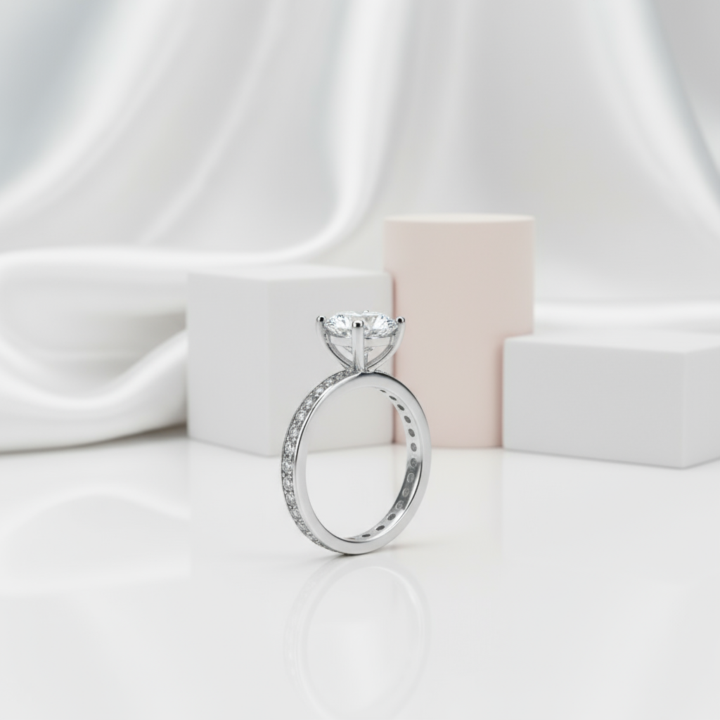 2.0 Ct 8mm EF Color Diamond Wedding Ring-Black Diamonds New York