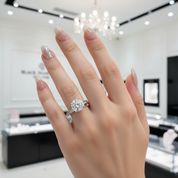 2.0 Ct 8mm EF Color Diamond Wedding Ring-Black Diamonds New York