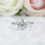 2.0Ct 8mm 6 Prong Diamond Stacking Solitaire Ring Set-Black Diamonds New York