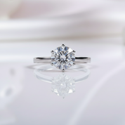 2.0Ct 8mm 6 Prong Diamond Stacking Solitaire Ring Set-Black Diamonds New York