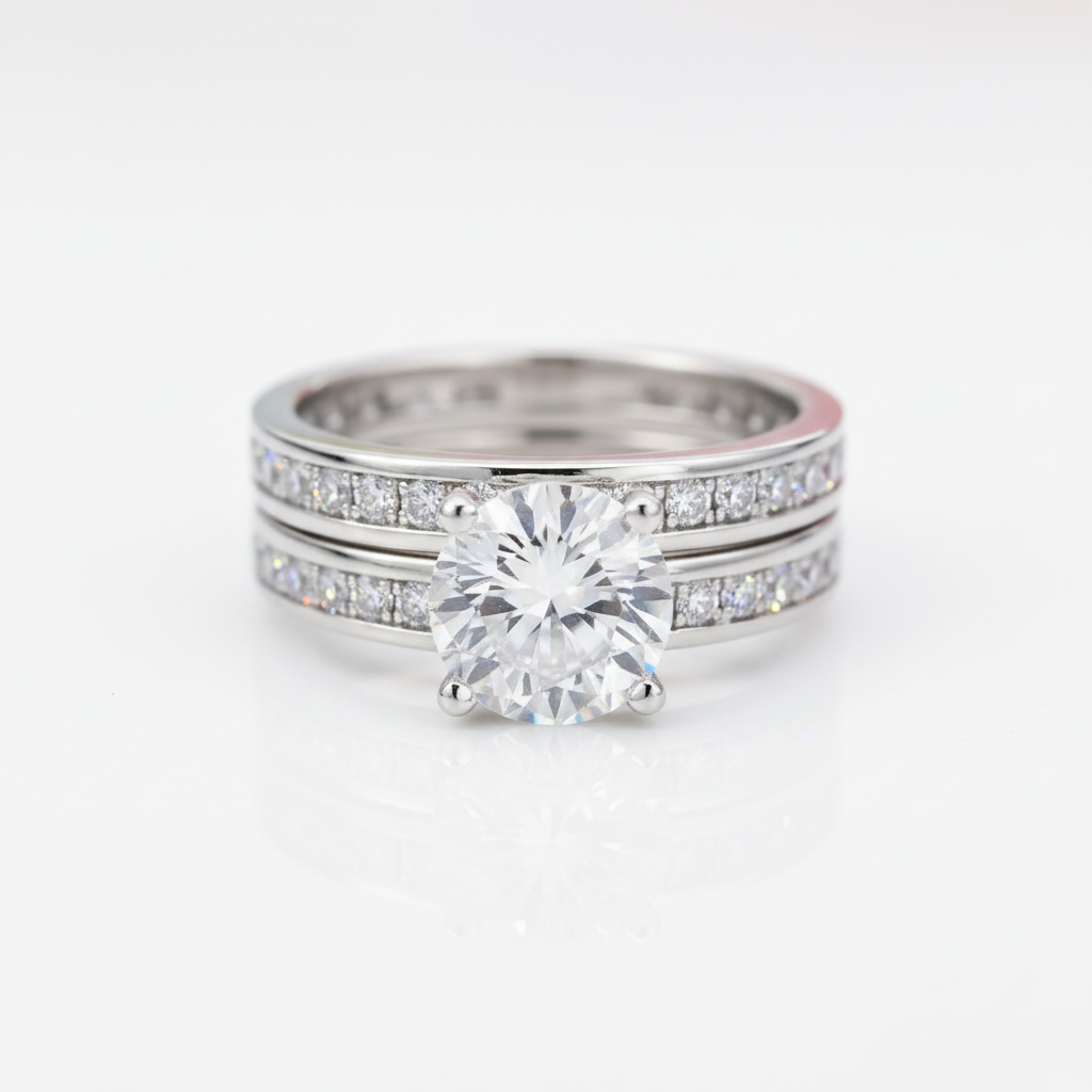 2.0Ct 8mm Diamond Option Wedding Ring-Black Diamonds New York