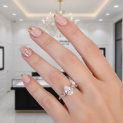 2.0ct Brilliant Cut Diamond Halo Engagement Ring-Black Diamonds New York