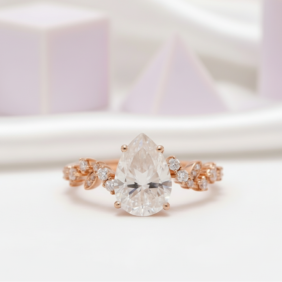 2.0ct Brilliant Cut Diamond Halo Engagement Ring-Black Diamonds New York