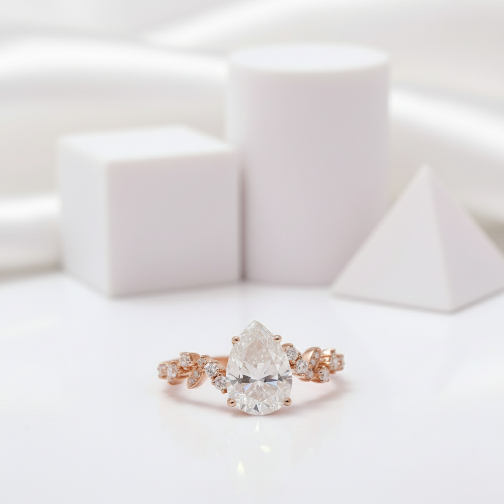 2.0ct Brilliant Cut Diamond Halo Engagement Ring-Black Diamonds New York