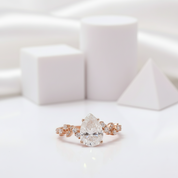 2.0ct Brilliant Cut Diamond Halo Engagement Ring-Black Diamonds New York