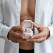 2.0ct Round Cut Diamond 14k White Gold Insert Engagement Ring Set-Black Diamonds New York