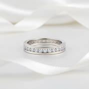 2.0mm Diamond Option Round Channel Eternity Ring-Black Diamonds New York