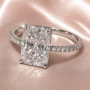Classic Radiant Cut Diamond Option Engagement Ring-Black Diamonds New York