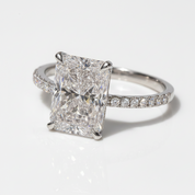 Classic Radiant Cut Diamond Option Engagement Ring-Black Diamonds New York