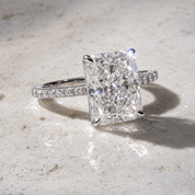 Classic Radiant Cut Diamond Option Engagement Ring-Black Diamonds New York